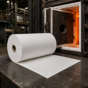 Papel de fibra cerámica 1260 °C para juntas y aislamiento térmico industrial